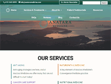 Tablet Screenshot of anataramedicine.com